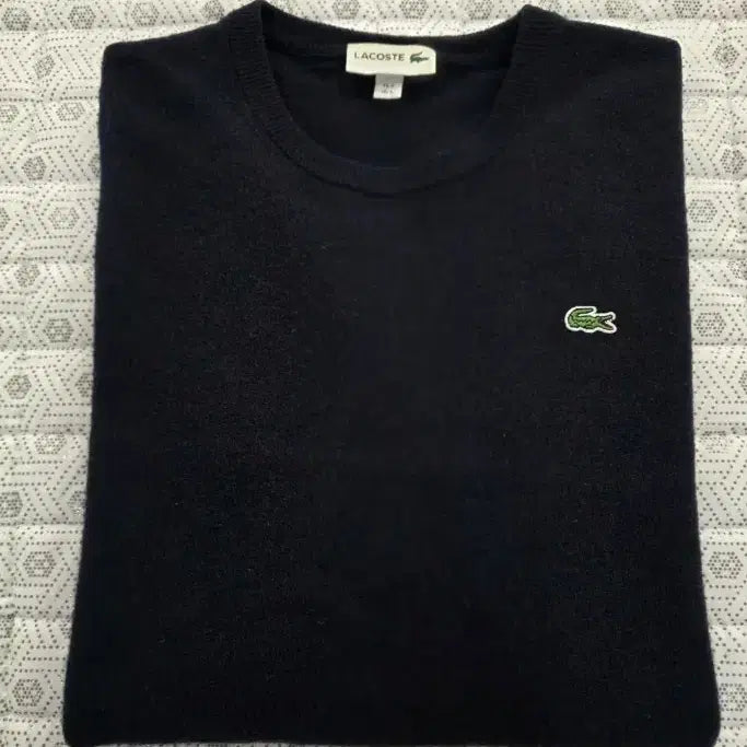 [BUNJANG] Lacoste Men's Wool Knit Navy Sweater / 라코스테 남성 울니트 진네이비 100