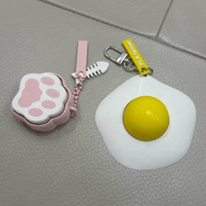 [BUNJANG] 3D Printed Egg Fry Keycap Keyring Clicker / 계란후라이 키캡키링 클릭커  3d프린터