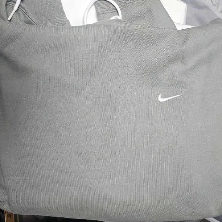 [BUNJANG] Nike Solo Swoosh Pullover Hoodie Light Army White / XL XXL ) 나이키 솔로 스우시 풀오버 후드 라이트 아미 화이트