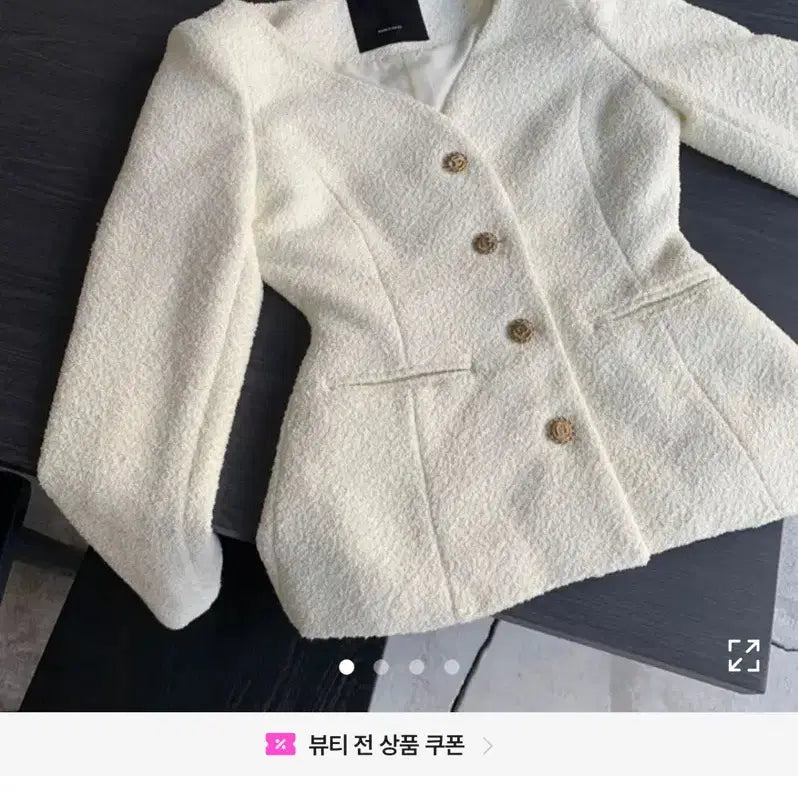 [BUNJANG] Day Off Me V-Neck Slim Tweed Dress / <오늘만3/15이가격>[데이오프미/르브엘] 라인 브이넥 슬림 트위드