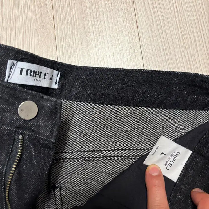 [BUNJANG] Carpenter Double Knee Black Half Denim / 보세 카펜더 더블니 블랙 하프 데님