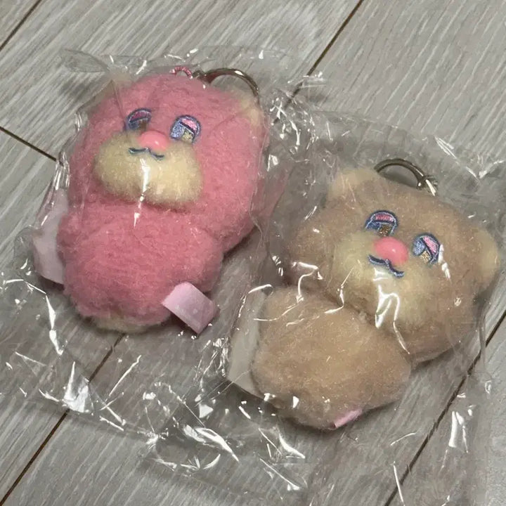 [BUNJANG] Rom&amp;nd Neonmoon Sleepy Teddy Mini Keyring / 롬앤 네온문 미니 슬리피 테디 핑크 베이지