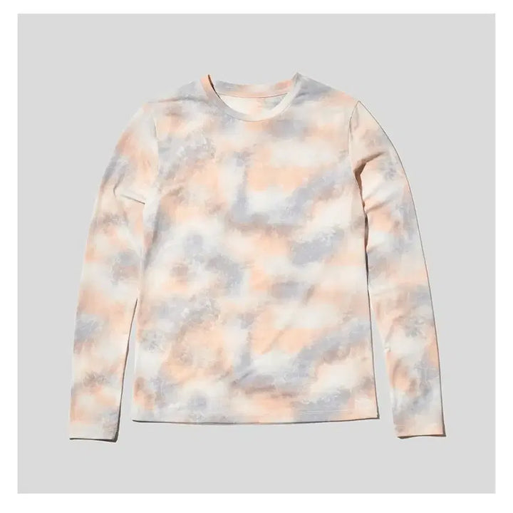 [BUNJANG] PLAC All Print Slim T-Shirt Light Beige / 플랙 PLAC 올 프린트 슬림 티셔츠 라이트 베이지
