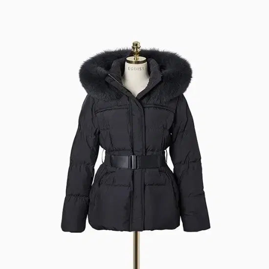 [BUNJANG] Egoist Fox Fur Goose Down Padded Jacket (Size 66) / 에고이스트 폭스퍼 구스다운 패딩 66