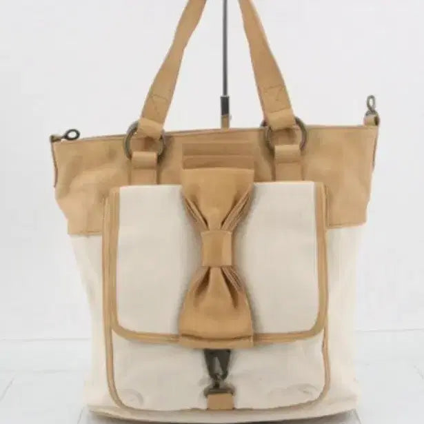 [BUNJANG] Red Valentino Canvas Leather Tote Bag / 레드발렌티노 캔버스 토트백 새상품급 / 사용X / 컨디션S급 / 보증서O
