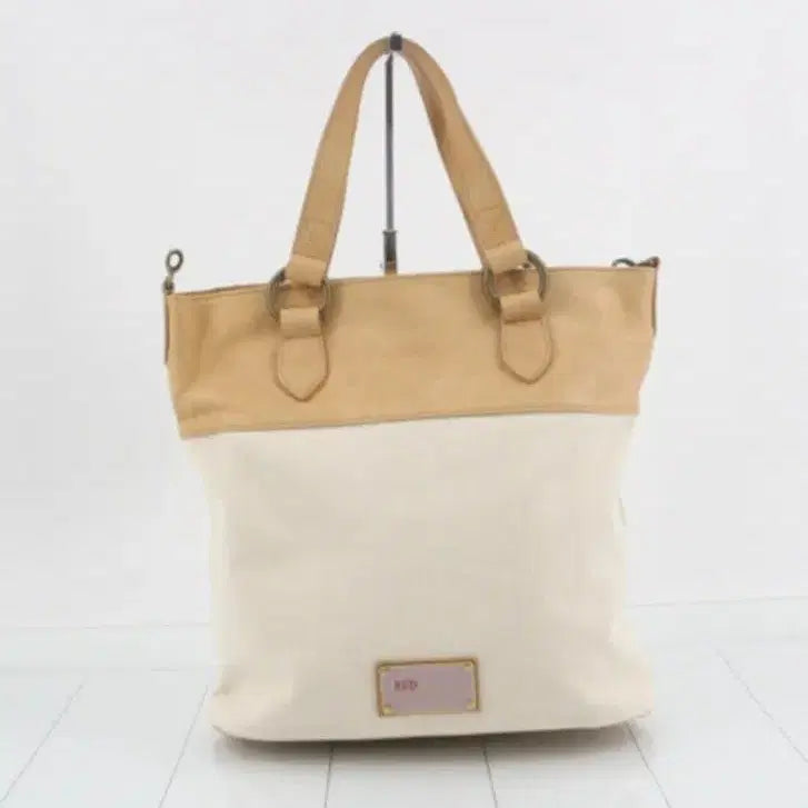 [BUNJANG] Red Valentino Canvas Leather Tote Bag / 레드발렌티노 캔버스 토트백 새상품급 / 사용X / 컨디션S급 / 보증서O