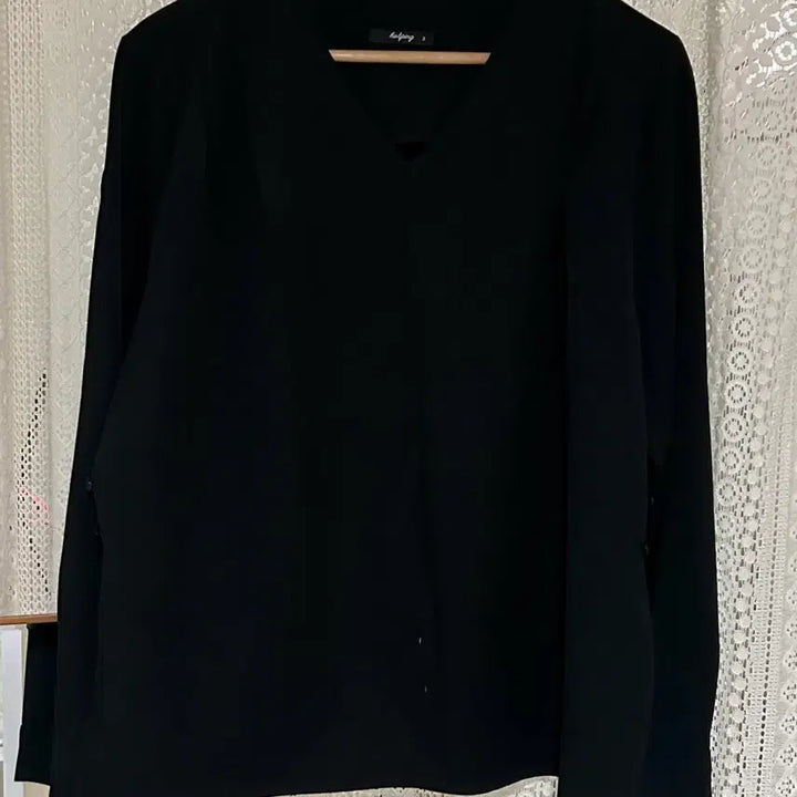 [BUNJANG] Black Wrap Style Blouse / 핫핑 블랙 랩스타일 블라우스 빅사이즈