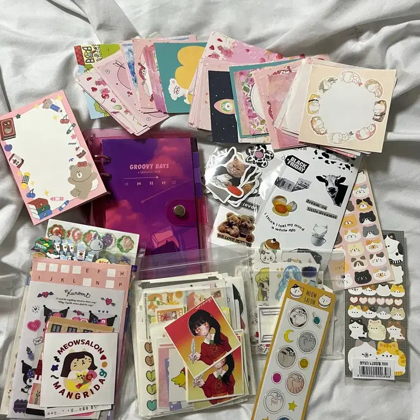 [BUNJANG] Various Stationery Bundle / 다꾸 스티커,떡메모지,다이어리 다 해서 4000원에 팔아요!!!