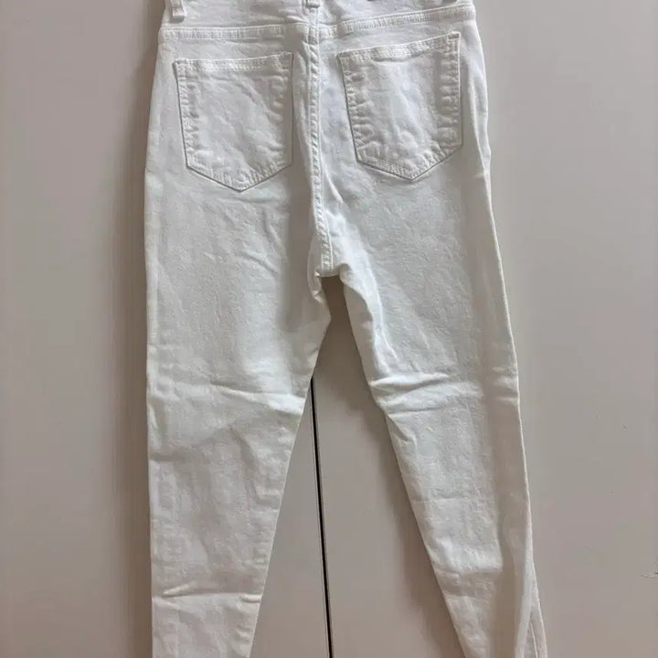 [BUNJANG] Hinique Cotton Blend Ivory Skinny Pants / 히니크 면재질 아이보리 스키니