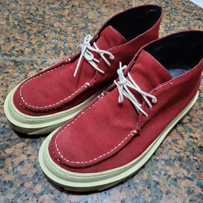 [BUNJANG] DGNK Suede Boots - Red - Size 43 / (43.280mm)디그낙 스웨이드부츠