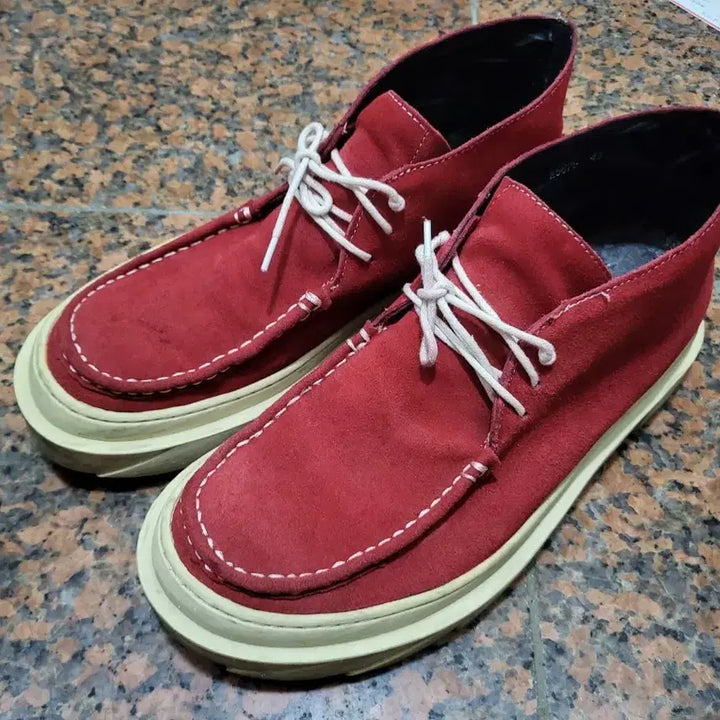 [BUNJANG] DGNK Suede Boots - Red - Size 43 / (43.280mm)디그낙 스웨이드부츠