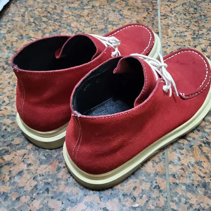 [BUNJANG] DGNK Suede Boots - Red - Size 43 / (43.280mm)디그낙 스웨이드부츠