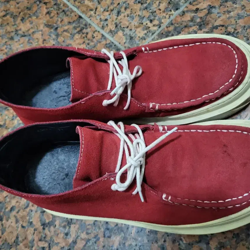 [BUNJANG] DGNK Suede Boots - Red - Size 43 / (43.280mm)디그낙 스웨이드부츠