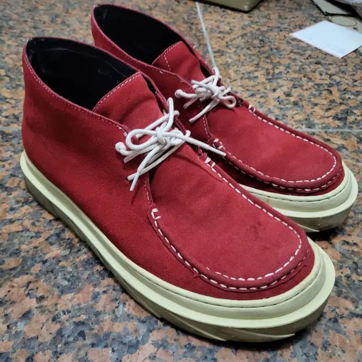 [BUNJANG] DGNK Suede Boots - Red - Size 43 / (43.280mm)디그낙 스웨이드부츠