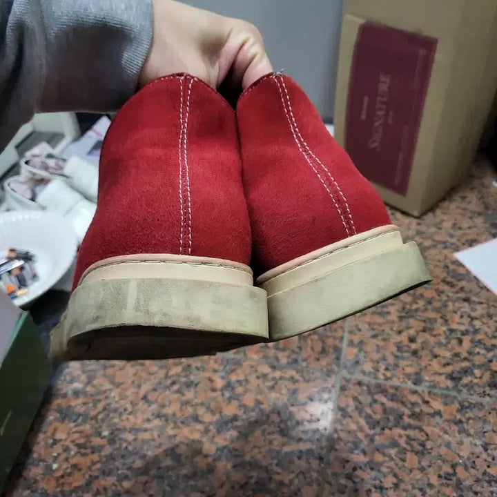 [BUNJANG] DGNK Suede Boots - Red - Size 43 / (43.280mm)디그낙 스웨이드부츠