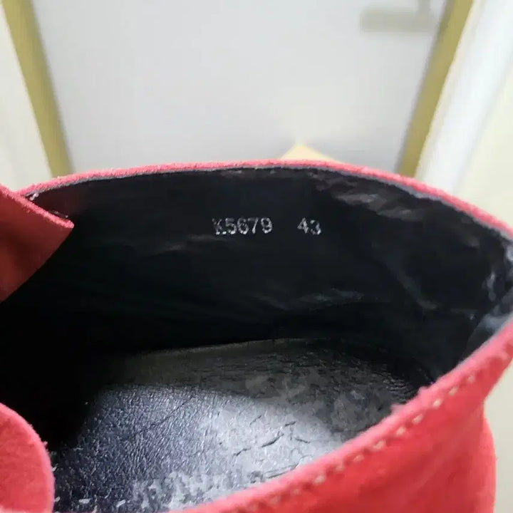 [BUNJANG] DGNK Suede Boots - Red - Size 43 / (43.280mm)디그낙 스웨이드부츠