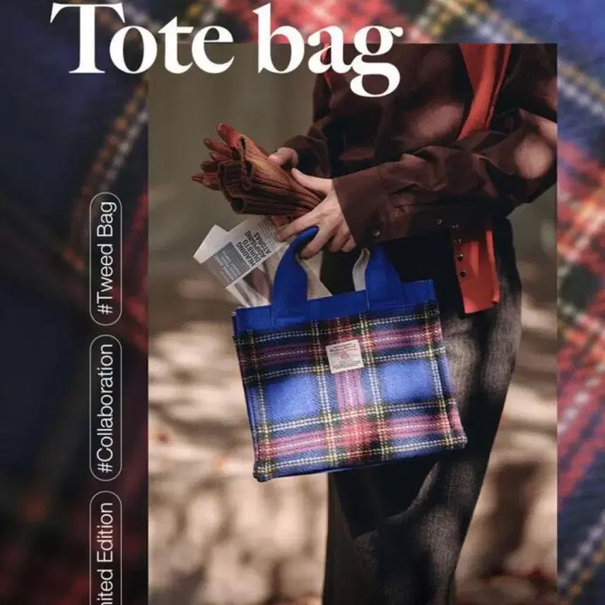 [BUNJANG] Orthomol Harris Tweed Tote Bag / 오쏘몰 해리스트위드 토트백