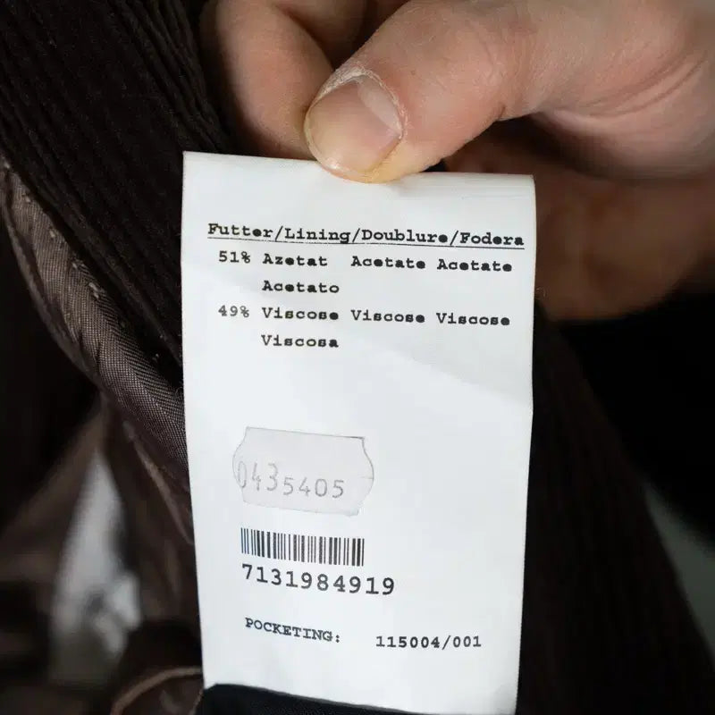 [BUNJANG] Burberry Brown Corduroy Jacket / 버버리 브라운 코듀로이 자켓