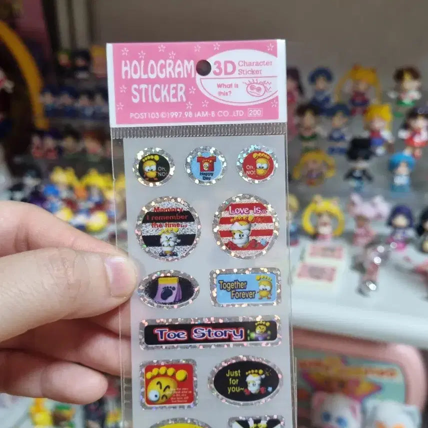 [BUNJANG] Character Hologram Sticker Bundle Set / 고전문구)캐릭터 홀로그램 스티커 일괄