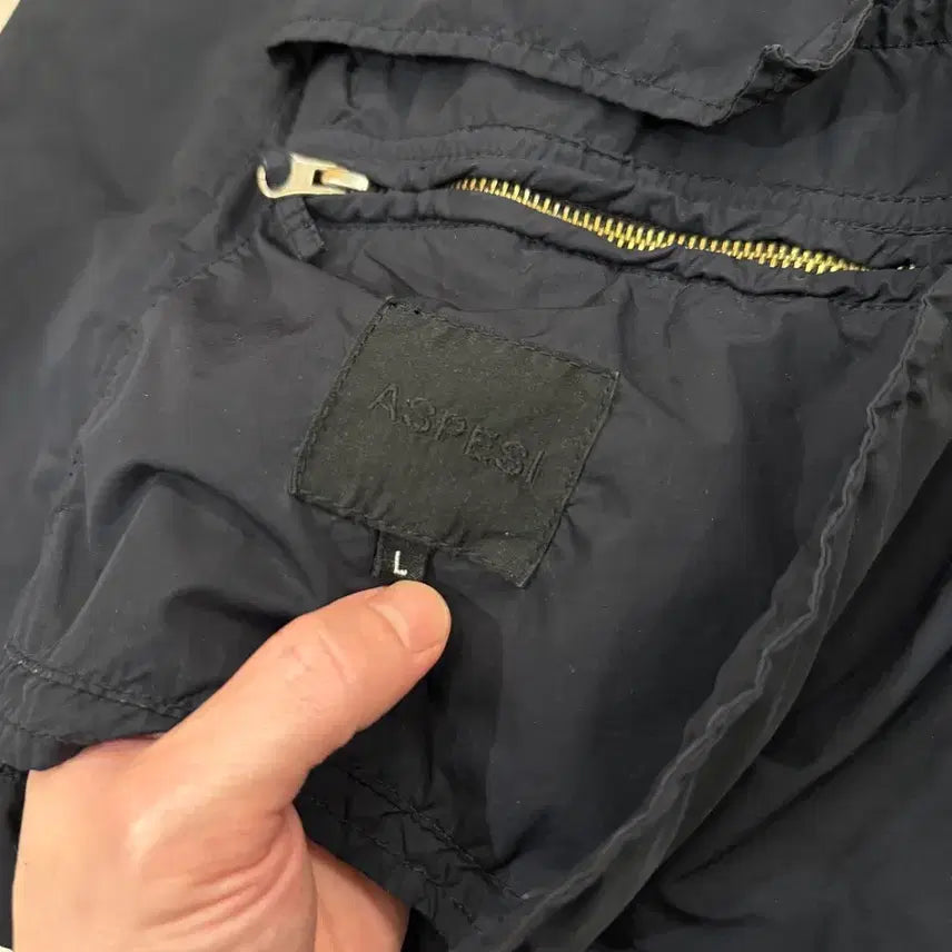 [BUNJANG] Aspeci Poly Double Jacket Navy (Size L) / 아스페시 폴리 더블자켓 L 네이비