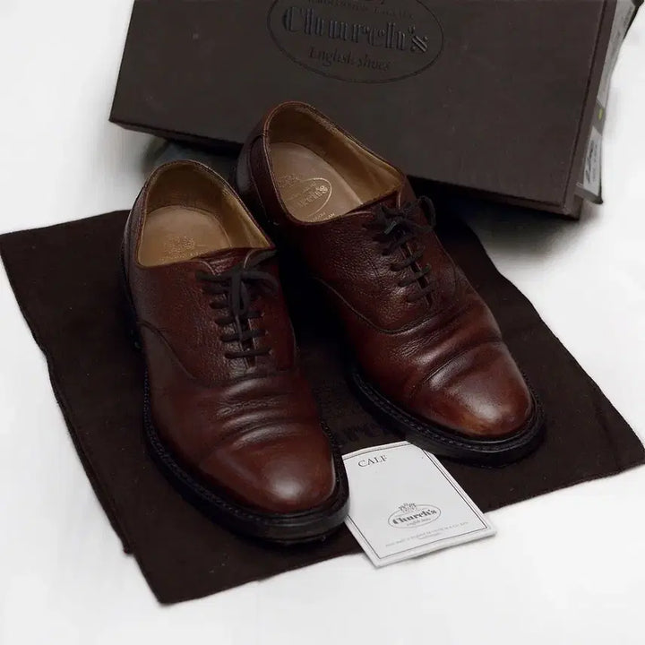 [BUNJANG] Church's England Grain Leather Oxford Shoes (260-265) / 처치스 잉글랜드 베일 그레인레더 옥스퍼드 슈즈 (260-265)