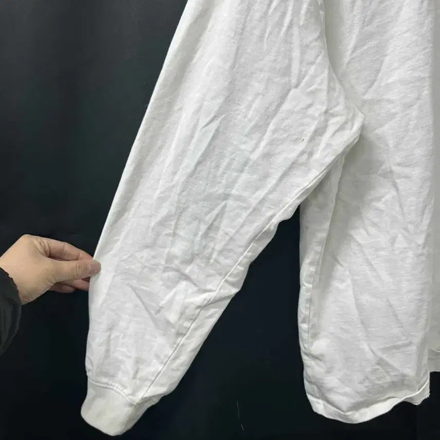 [BUNJANG] Fear of God Essential White Long Sleeve T-Shirt Size 105 / 에센셜 Fear of God 흰색 긴팔 티셔츠 105