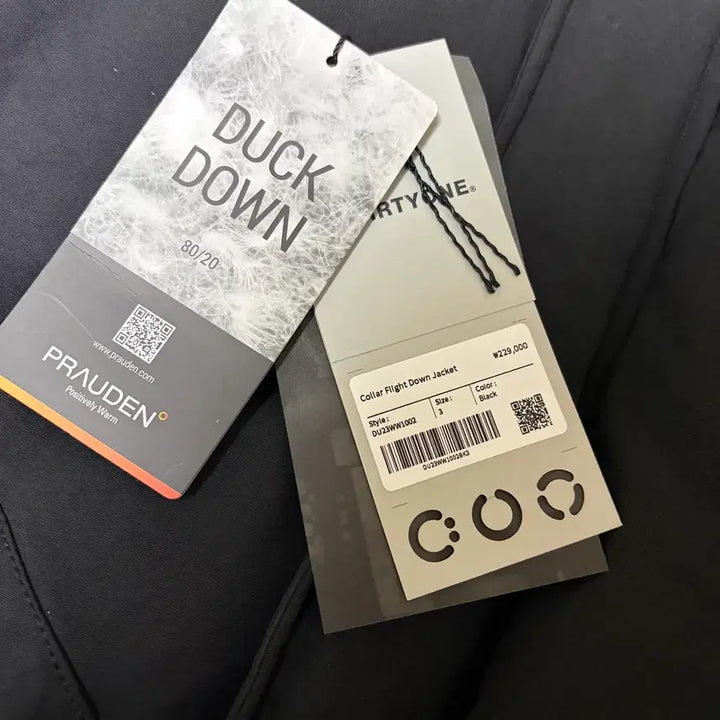 [BUNJANG] D.thirtyone Collar Flight Down Jacket Black / 디써티원 칼라 덕다운 패딩 3사이즈