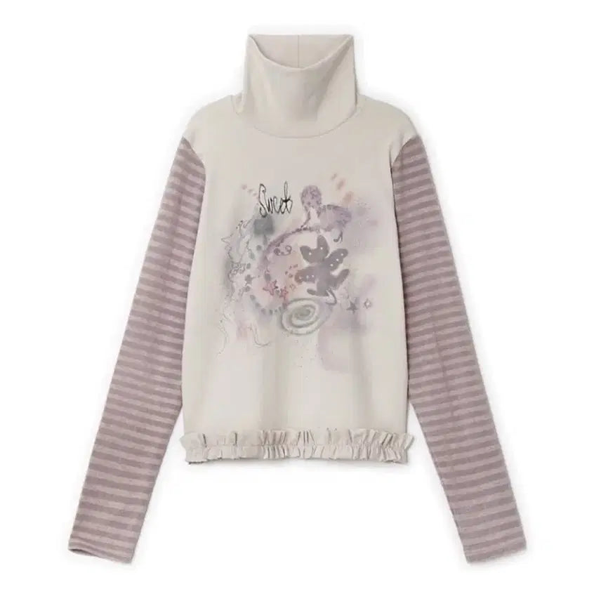 [BUNJANG] Hug Your Skin Drawing Polar Tee / [얼룩할인] 허그유어스킨 드로잉 폴라 티