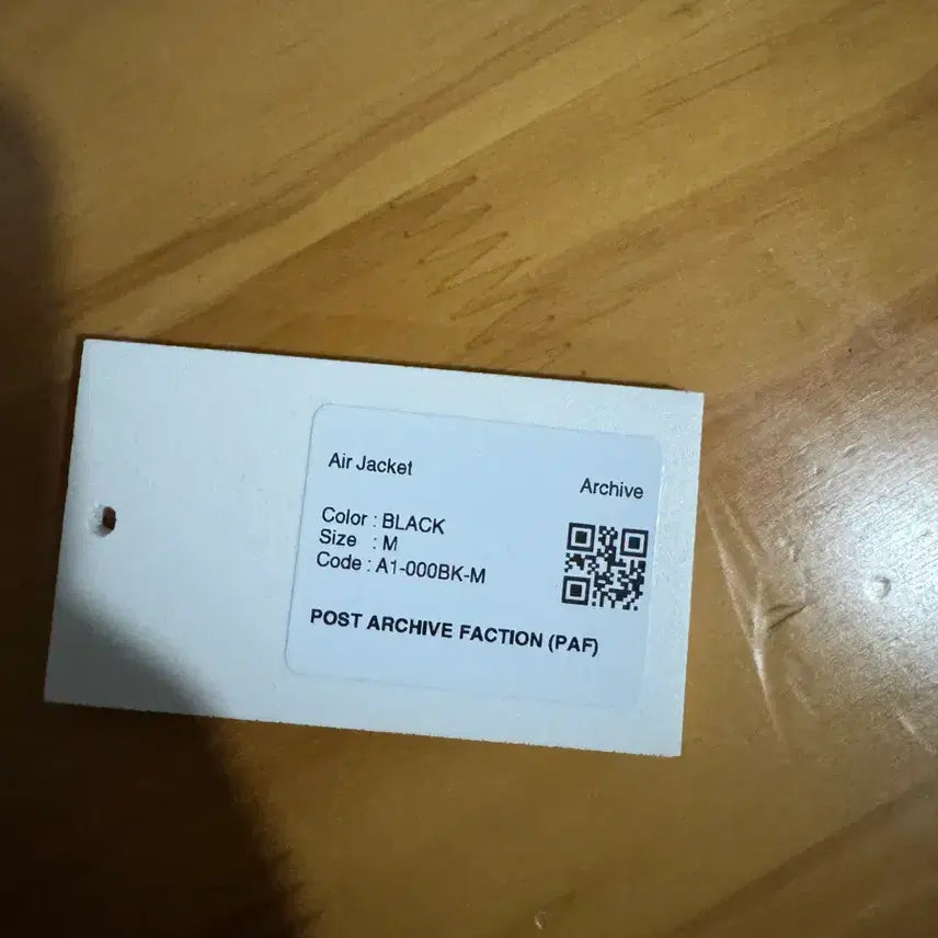 [BUNJANG] Post Archive Faction (PAF) Air Jacket Black / 포스트아카이브팩션(paf)파프 에어자켓 m 블랙