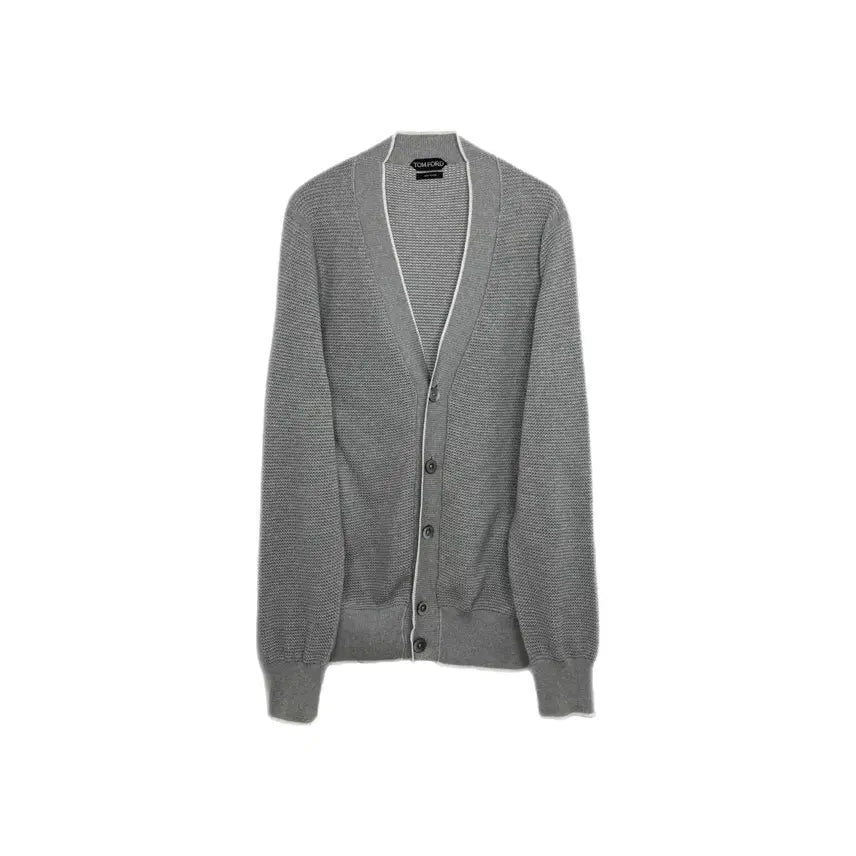 [BUNJANG] Tom Ford V-Neck Cashmere Cardigan (Gray) / [정품] 톰포드 브이넥 캐시미어 가디건 그레이 (48)