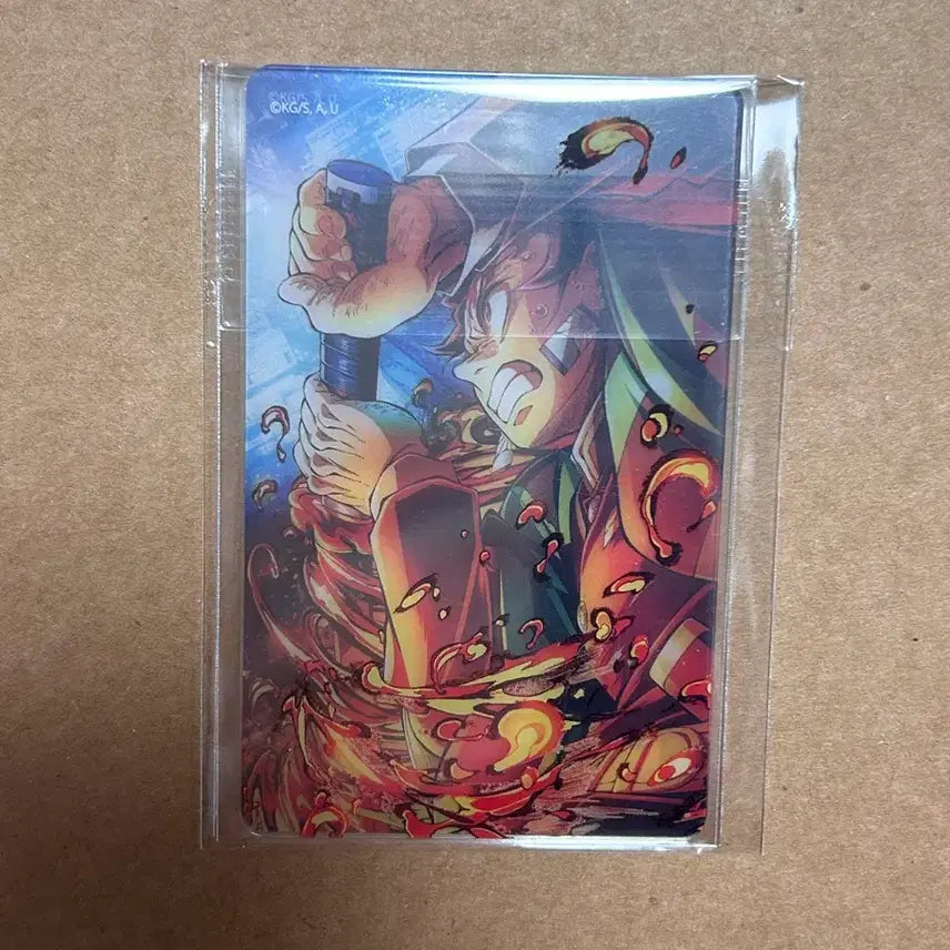 [BUNJANG] Demon Slayer Tanjiro Layered Clear Card / 귀멸의 칼날 탄지로 키비주얼 웹샵 쿠지 레이어드 클리어 카드 귀칼 무한성