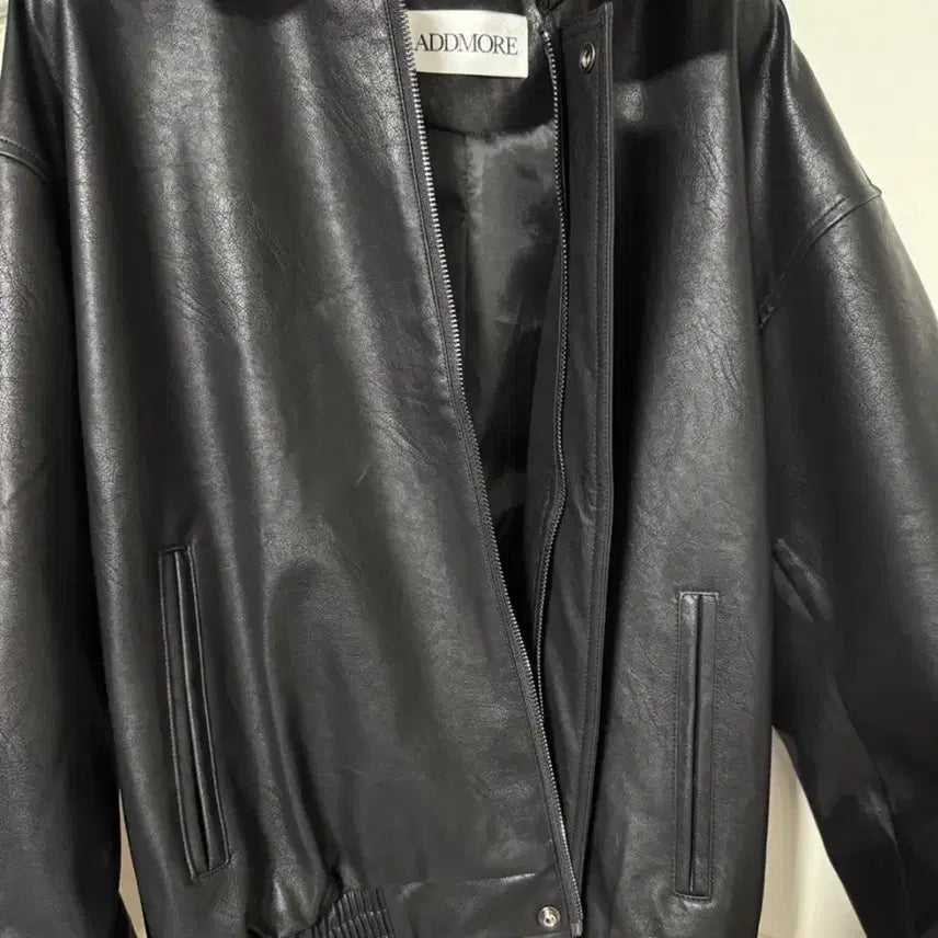 [BUNJANG] Edmore Leather Jacket - Black / 에드모어 레더자켓 블랙