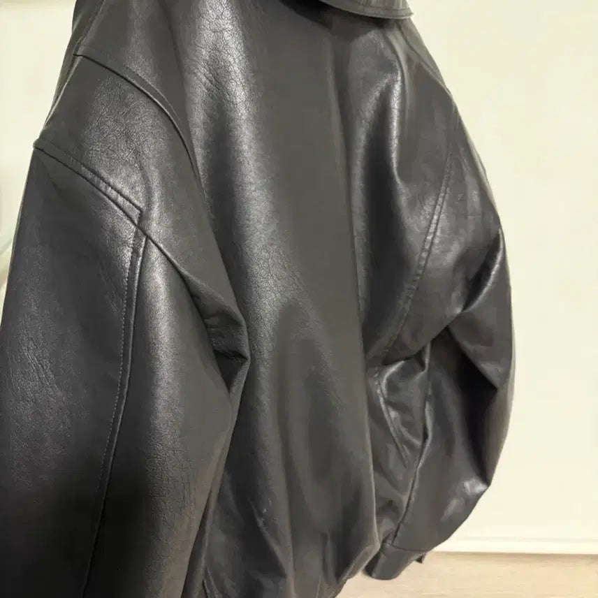 [BUNJANG] Edmore Leather Jacket - Black / 에드모어 레더자켓 블랙