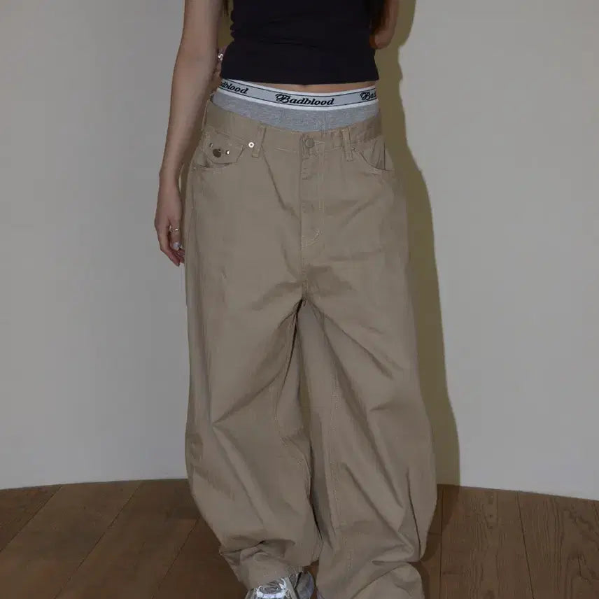 [BUNJANG] LUNTS ABC Back Pocket Stud Pants / 런츠 바지 새상품 ABC BACK POCKET STUD PANTS