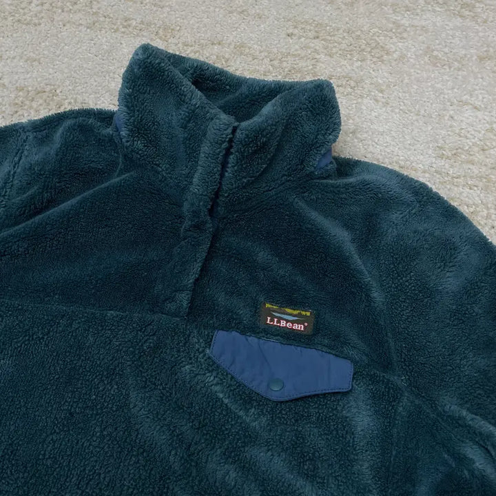 [BUNJANG] L.L.Bean Fleece Snap Half-Zip Anorak Jacket / 우먼L] 00s L.L.Bean 플리스 스냅 하프집업 후리스 아노락 자켓