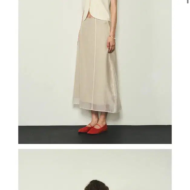 [BUNJANG] Yoriyori Beige Long Skirt (Size M) / 여리여리 스커트 m