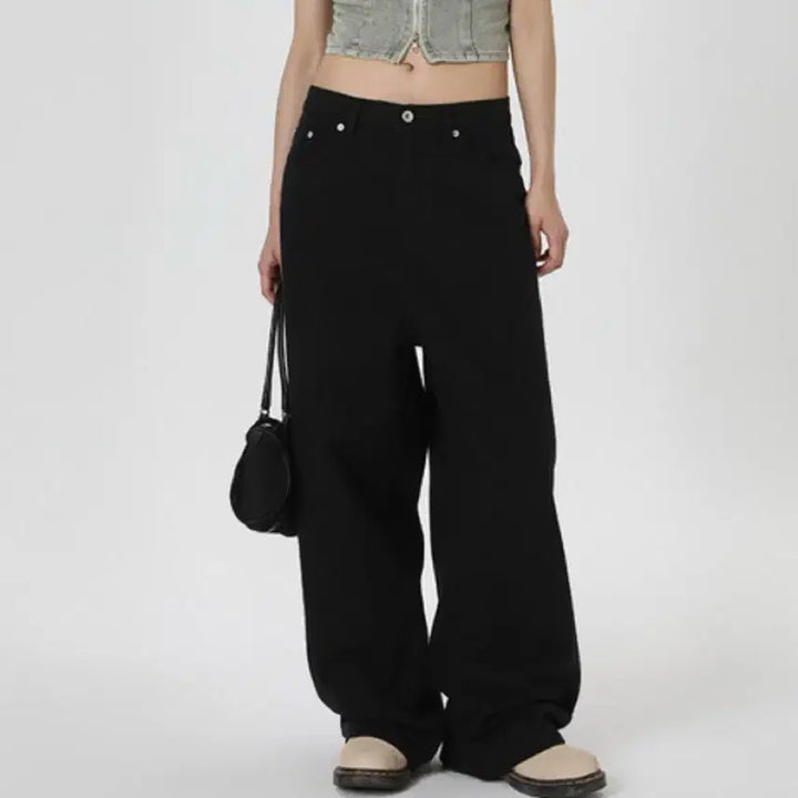 [BUNJANG] Blackup Mirren Wide Cotton Pants - Beige / 에이블리 지그재그 블랙업 미런 와이드 코튼팬츠  베이지