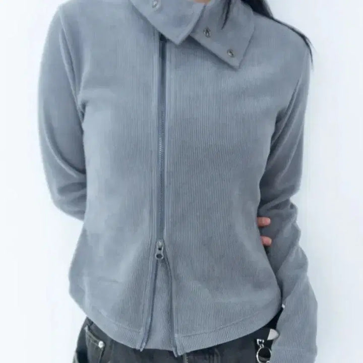 [BUNJANG] NINE.i Uncut Foam Jacket - Gray / 나의나인 이즈이즈 uncut foam jacket 그레이