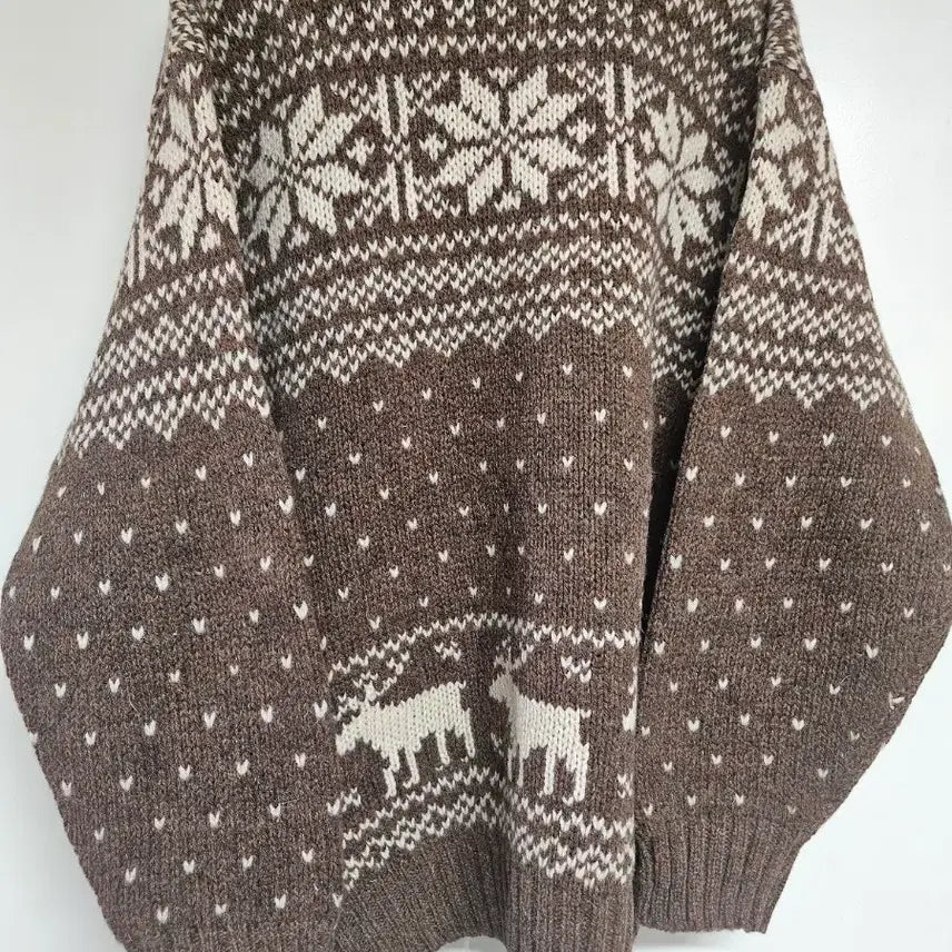 [BUNJANG] Underwood V-Neck Nordic Knit 95 / Underwood 브이넥 노르딕 니트 95