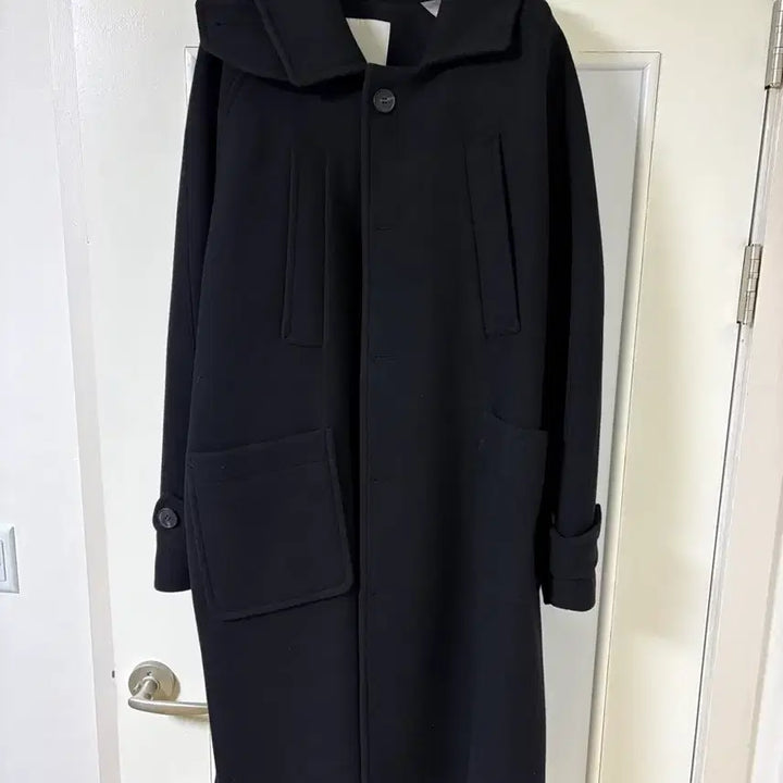 [BUNJANG] Undermycar Legion.02 Balmacaan Oversized Wool Coat Black Size 1 / 언더마이카 리전.02 발마칸 오버사이즈 울 코트 블랙 (SIZE1)