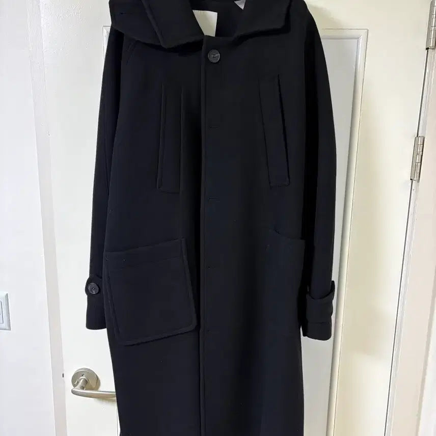 [BUNJANG] Undermycar Legion.02 Balmacaan Oversized Wool Coat Black Size 1 / 언더마이카 리전.02 발마칸 오버사이즈 울 코트 블랙 (SIZE1)