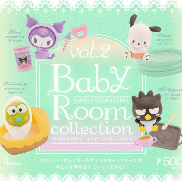 [BUNJANG] Sanrio Characters Baby Room Collection 2 Gacha Figure / 산리오 캐릭터즈 베이비룸 컬렉션2 가챠 (선택 가능)