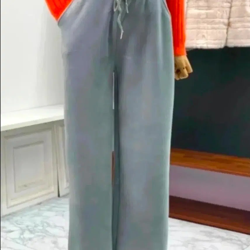 [BUNJANG] Unused Wide Leg Fleece Pants / [새상품] 융기모 와이드 팬츠 FREE