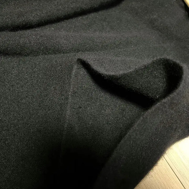 [BUNJANG] Cashmere 100% Fox Hooded Knit Poncho Cape Cardigan Jacket / 캐시미어100% 폭스 후드 니트 판초 케이프 숄 가디건 판쵸 자켓블랙검정