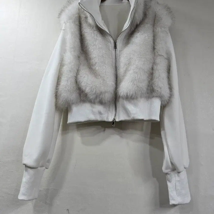 [BUNJANG] Faux Fur Zip-Up Training Set / 새상품) 퍼 집업 트레이닝복 세트