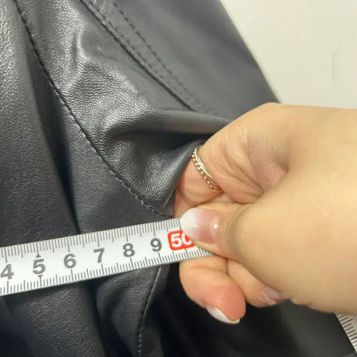 [BUNJANG] Black Leather Rider Jacket Size 66 / 블랙 가죽 라이더 자켓 양가죽 66