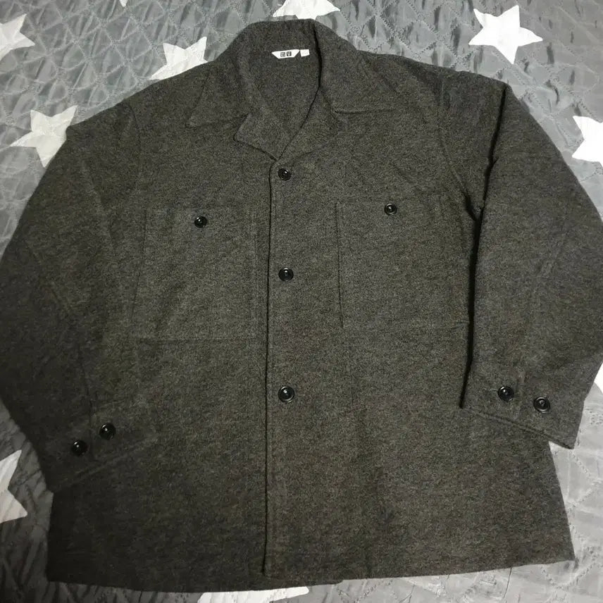 [BUNJANG] Uniqlo U Wool Blend Fleece Jersey Overshirt Mocha Brown (L) / 유니클로 U 울혼방 후리스 저지 오버 혜비 셔츠 모카브라운 (L)