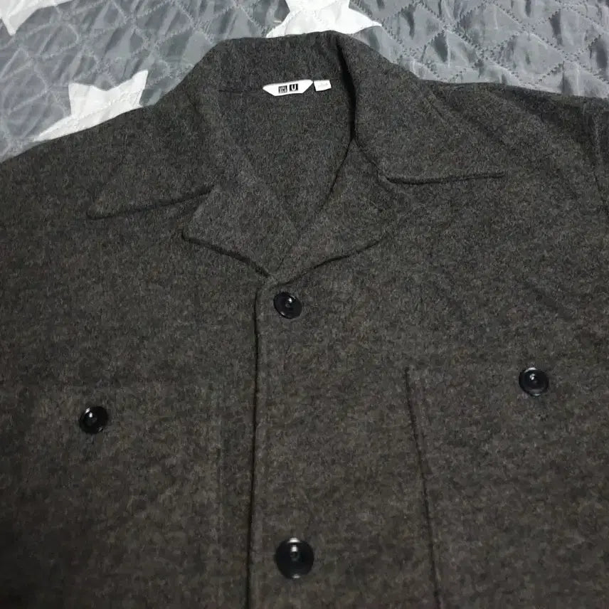 [BUNJANG] Uniqlo U Wool Blend Fleece Jersey Overshirt Mocha Brown (L) / 유니클로 U 울혼방 후리스 저지 오버 혜비 셔츠 모카브라운 (L)