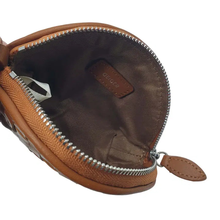 [BUNJANG] GEIGER Intrecciato Lambskin Baby Bag - Brown / [미사용] 가이거 GEIGER 인트레치아토 천연 램스킨 베이비백 브라운