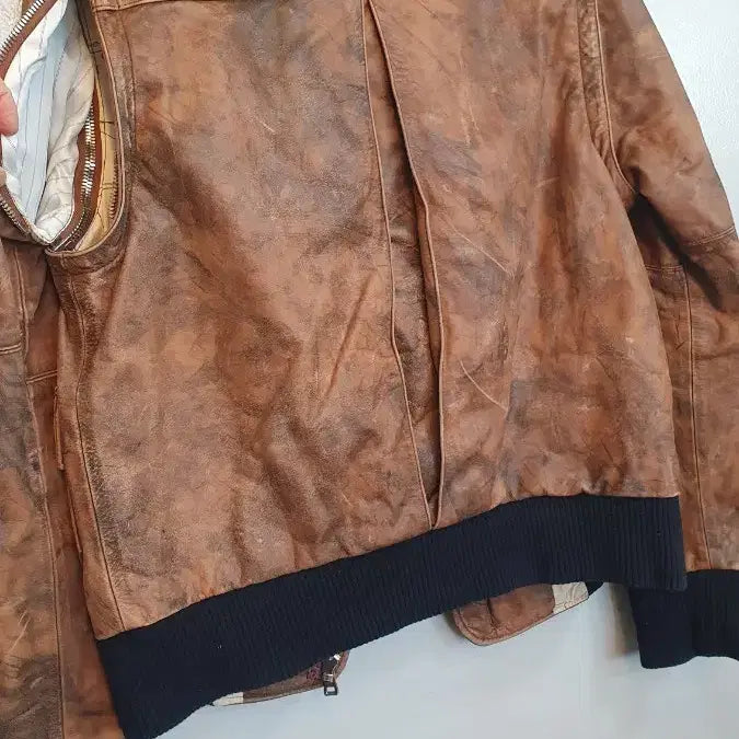 [BUNJANG] Vintage Brown Two-Way Blouson Jacket / 빈티지 브라운 블루종 자켓(투웨이)조끼로도가능 프리